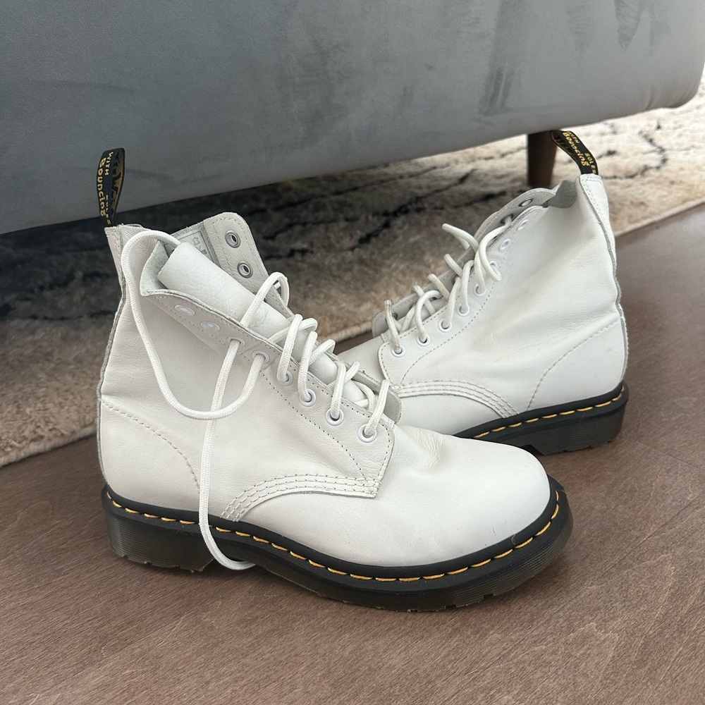 White Dr. Marten boots